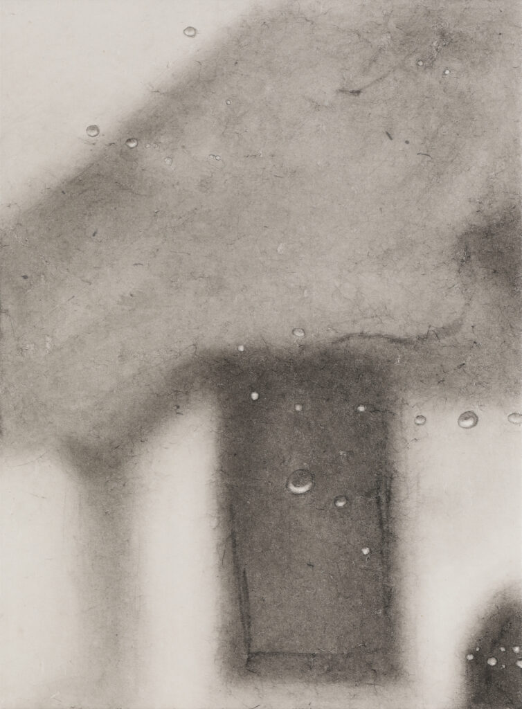 곳 1, 한지에 먹, 45.5x33.4cm, 2021