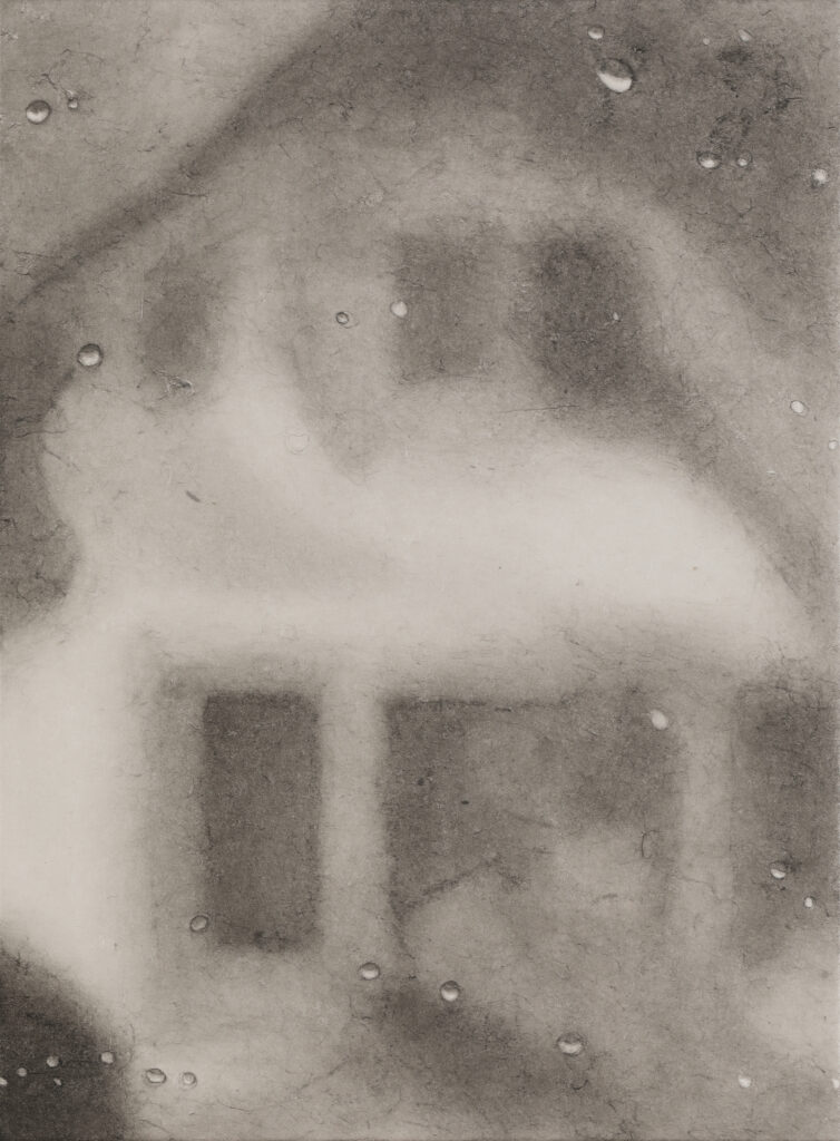 곳 2, 한지에 먹, 45.5x33.4cm, 2021