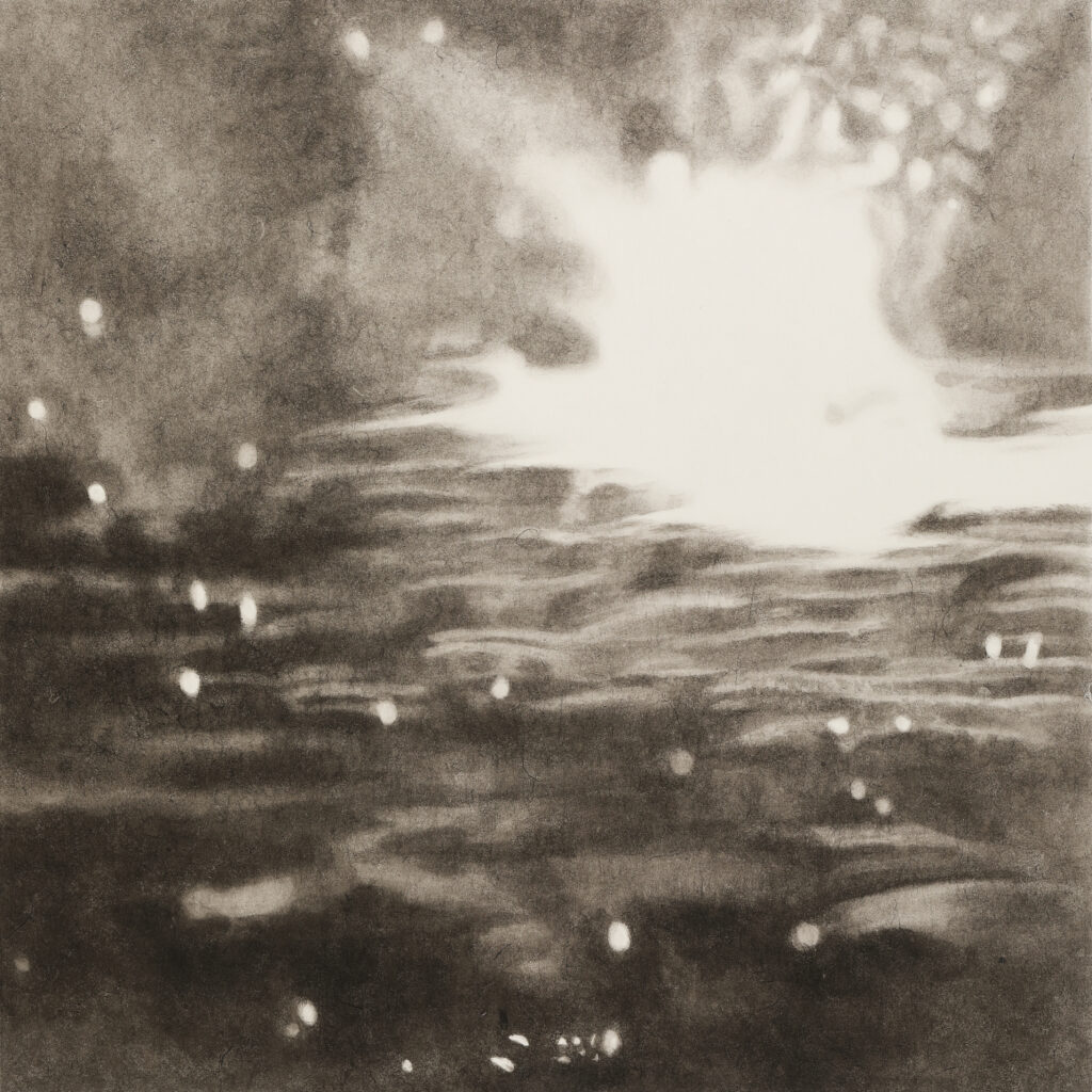 작은집-부분2, 한지에 먹, 60.6x60.6cm, 2023